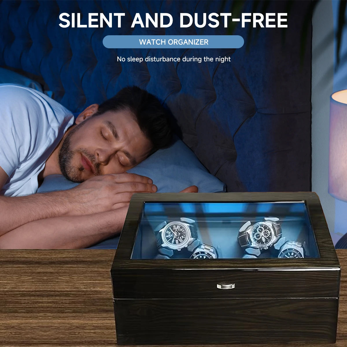 Watch Winders Box for Automatic Watches Box 6 watches Rotate Stand Jewelry Store Display Box