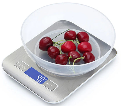 Kitchen Electronic Digital Scales 15Kg/1g Weighs Food Cooking Baking Coffee Balance Smart Stainless Steel Digital Scale Grams
