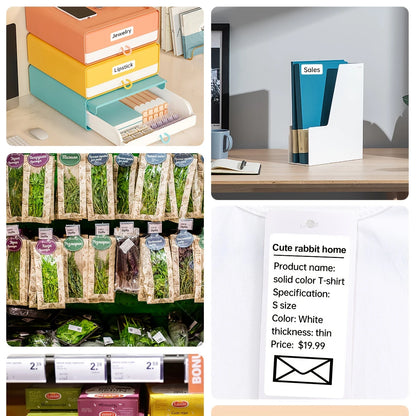 Marklife P50/S2/D100/D200 White Sticker Papers Waterproof Paper Adhesive Label Anti-Oil For Mini Portable Thermal Printer