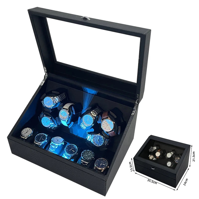 Watch Winders Box for Automatic Watches Box 6 watches Rotate Stand Jewelry Store Display Box