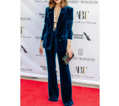 2024  Women's Suit Velvet 2-Piece Set (Jacket + Pants) Fashionable  Suit Women's Suit Elegant Slim Business