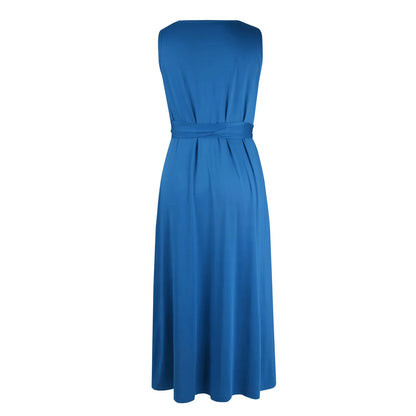 dresses for women elegant party dresses V-neck Sleeveless Belt Evening Dresses  Solid Color Solid Color dress vestidos femenino