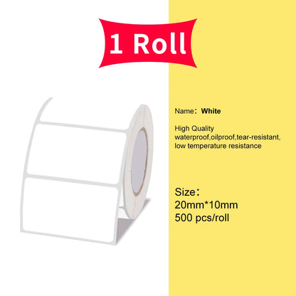 Marklife P50/S2/D100/D200 White Sticker Papers Waterproof Paper Adhesive Label Anti-Oil For Mini Portable Thermal Printer