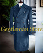 Mens Long Coat Jackets Overcoat Corduroy Double Breasted Man Windbreaker Long Trench Coats Fall Winter Spring Over Coat
