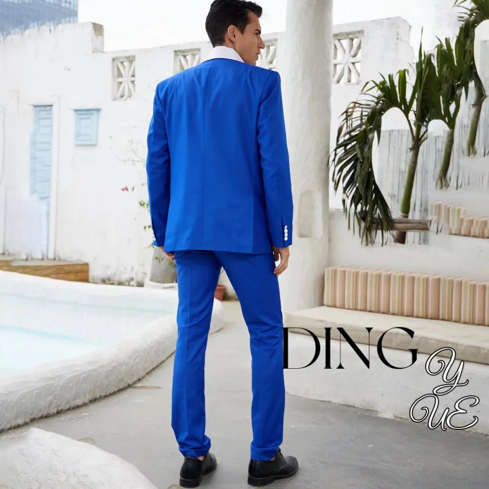 Mens Tuxedo Suit for Men 3 Piece Suit Men Slim Fit Suits One Button Shawl Lapel Wedding Suit Tuxedos Prom Suit costume homme