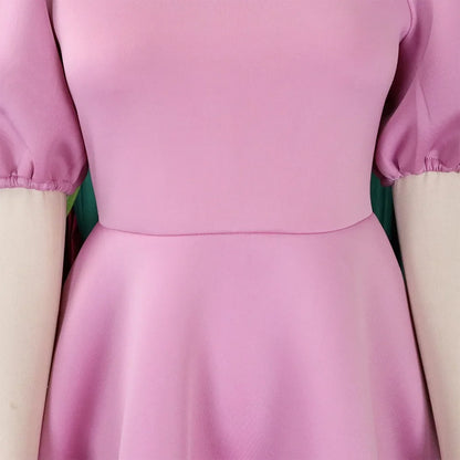 Elegant Dresses for Woman 2024 O Neck Short Sleeve High Waisted Pleated Mid Calf Luxury Female Birthday Party Dinner Vestidos