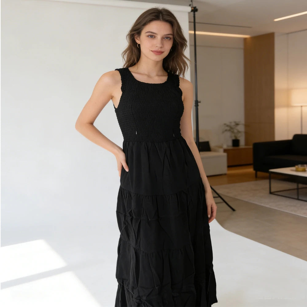 Women's Nursing Maxi Dress : Summer Sleeveless, Elegant Long Dress