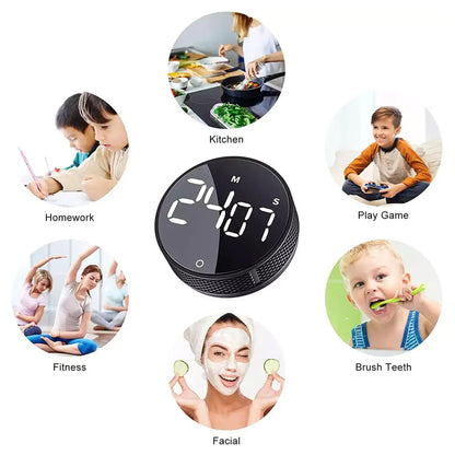Magnetic Kitchen Timer Digital Timer Kitchen Shower Study Stopwatch LED Counter Alarm Remind Manual Electronic Countdown