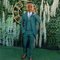 Suit Boys Wedding Tuxedo Brown Jacket Vest Pants 3 Piece Set Formal Clothes Holiday Party Blazer Kids Custom Outfit