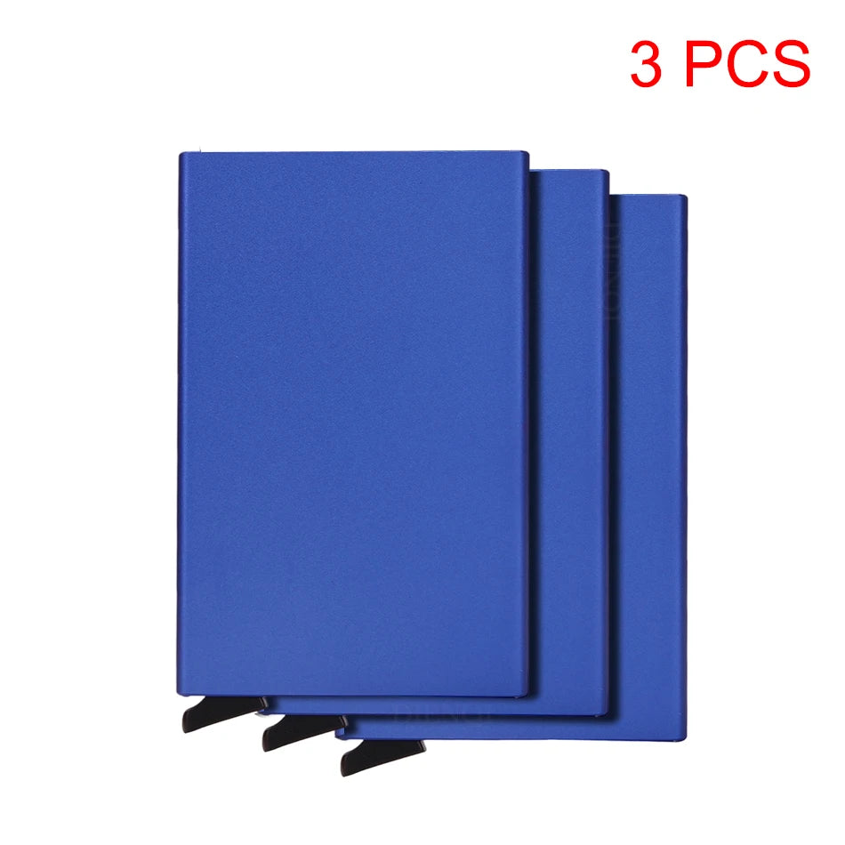Rfid Smart Wallet Card Holder Metal Thin Slim Men Women Wallets Pop Up Minimalist Wallet Small Black Purse Vallet Walets for Men