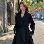 100% Wool Coat Women's Wear 2025 Autumn/Winter Fashion Temperament Double sided Cashmere Coats with Belt Elegant Long Overcoat
