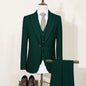 Men's Suit (Blazer+Vest+Trousers) Fashionable Gentleman Business Double-breasted British-style Banquet Host Casual Wedding Suit