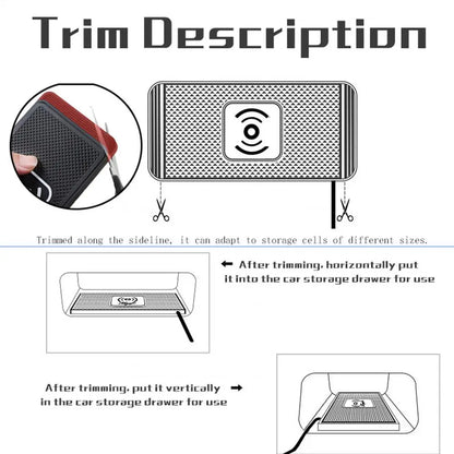 Wireless Car Charger Pad Wireless Phone Charger for Car 39 Inch Cable Automatic Sensing Non-Slip Charging Mat for Phone Vehicle