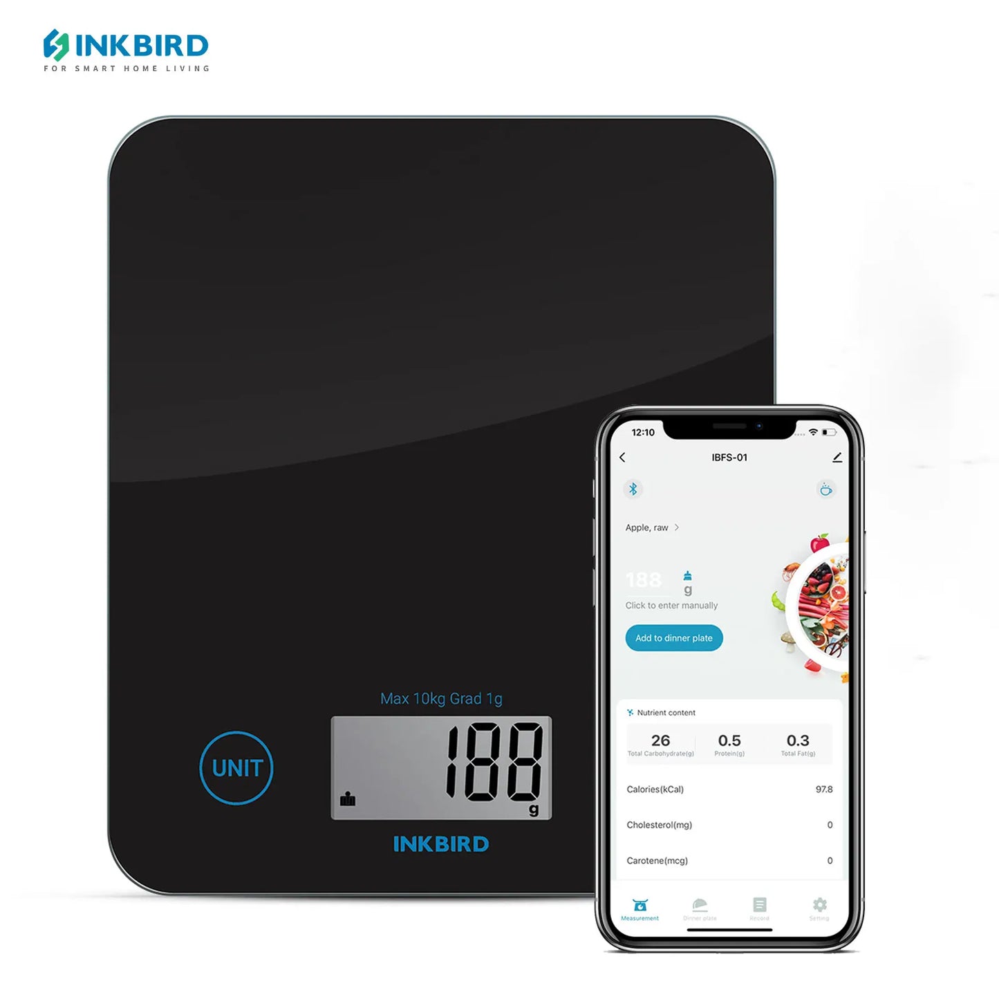 INKBIRD Bluetooth Kitchen Scale High-Precision Electronic Pastry Baking Scale Household Digital Scale for Cooker,Baker