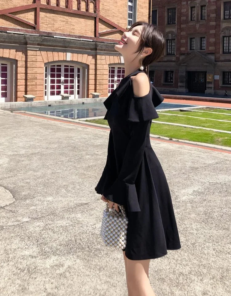 Dresses for Women Sensual Sexy Trend Black Woman Long Sleeve Dress Clothes Chic and Elegant Pretty Curvy New In Hot Designer X G