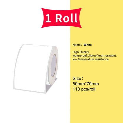 Marklife P50/S2/D100/D200 White Sticker Papers Waterproof Paper Adhesive Label Anti-Oil For Mini Portable Thermal Printer