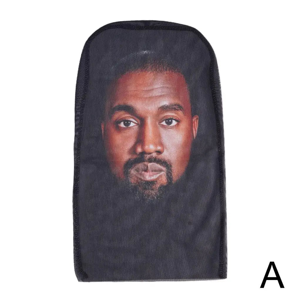 Full Face Mask Celebrity Ball-game Star Face Mask Simulation Kanye Shiesty Mesh Mask For Men Party Supplies Cosplay Props Novel