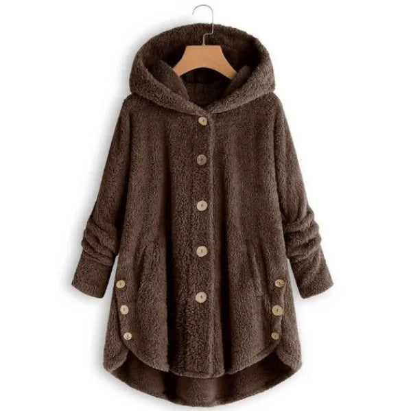 Women's Warm Coats Wool&blends  Autumn Winter Coat Women Warm Teddy Bear Coat Wool Jacket Female Plush Coat Hooded Plus Size 5XL