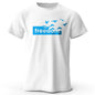 T-Shirt 100% Cotton Freedom Print Pattern Summer Round Neck Breathable Oversized Tee Casual Hip Hop Fashion for Men Women