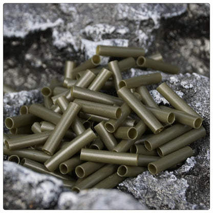 Hirisi 100pcs Carp Fishing Heat Shrink Tube Kit Anti-Tangle Hook Sleeves Ronnie Hair Rig Accessories Durable Fishing Tackle