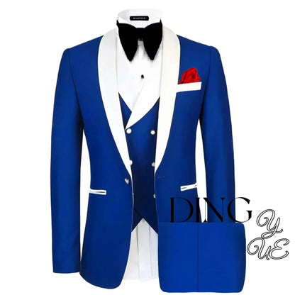 Mens Tuxedo Suit for Men 3 Piece Suit Men Slim Fit Suits One Button Shawl Lapel Wedding Suit Tuxedos Prom Suit costume homme