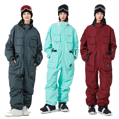 Men and Women Snow Wear, Snowboarding Suit, Snow Ski Jumpsuit, Ski Suit Overalls, Snow Outfit, Ski Suit Adult, Colorful SnowSuit