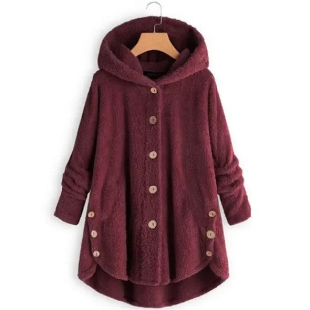 Women's Warm Coats Wool&blends  Autumn Winter Coat Women Warm Teddy Bear Coat Wool Jacket Female Plush Coat Hooded Plus Size 5XL
