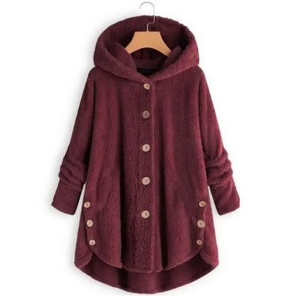 Women's Warm Coats Wool&blends  Autumn Winter Coat Women Warm Teddy Bear Coat Wool Jacket Female Plush Coat Hooded Plus Size 5XL