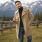 Men's Woolen Overcoat Double Breasted Winter Warm Jacket Thickened Long Coats Men European American Style Classic Fashion Casual