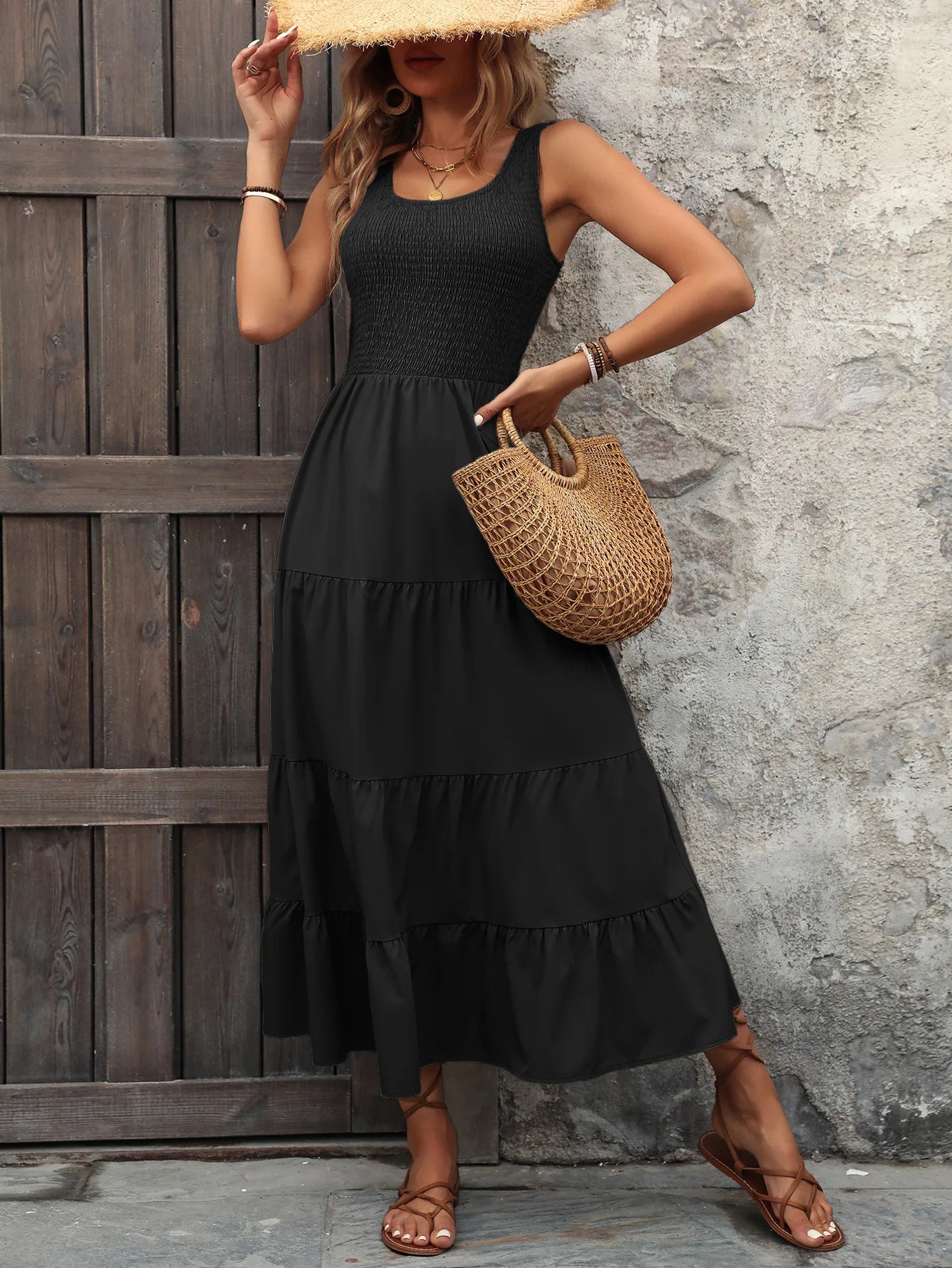 Women's Nursing Maxi Dress : Summer Sleeveless, Elegant Long Dress