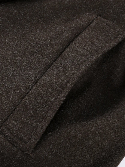 Elegant Woolen Women's Long Coat Long Sleeve Turn-down Single Breasted Female Overcoat 2025 Autumn Winter Chic Casual Lady Coats