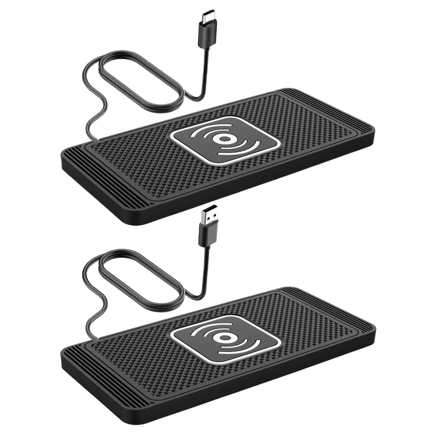 Wireless Car Charger Pad Wireless Phone Charger for Car 39 Inch Cable Automatic Sensing Non-Slip Charging Mat for Phone Vehicle