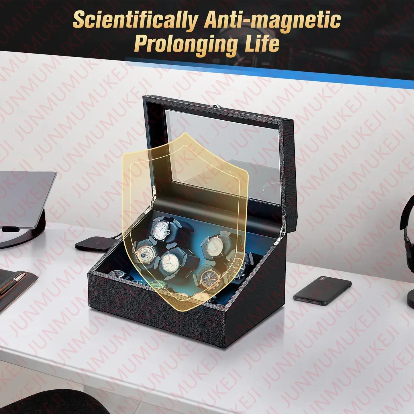 Watch Winders Box for Automatic Watches Box 6 watches Rotate Stand