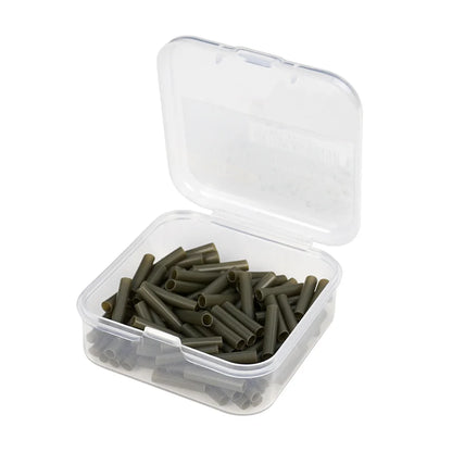 Hirisi 100pcs Carp Fishing Heat Shrink Tube Kit Anti-Tangle Hook Sleeves Ronnie Hair Rig Accessories Durable Fishing Tackle