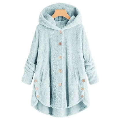 Women's Warm Coats Wool&blends  Autumn Winter Coat Women Warm Teddy Bear Coat Wool Jacket Female Plush Coat Hooded Plus Size 5XL