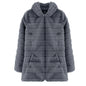 2025 Autumn Winter New Fashion Versatile Hooded Fur Coat Women's Warm Overcoat