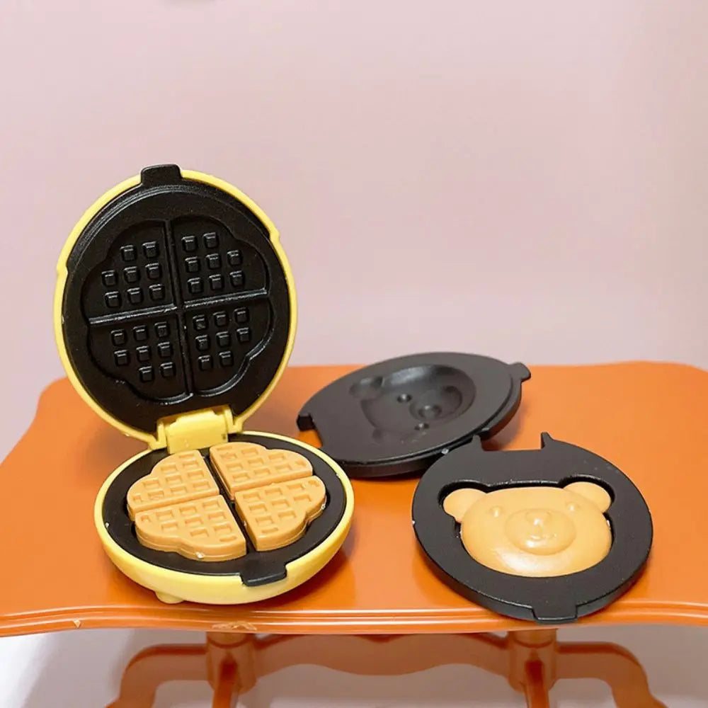 DIY Dollhouse Bear Biscuits 1/12 Miniature Furniture Toaster Oven Mixer Electronic Scale Model Set Kitchen Toys For Girl Gift