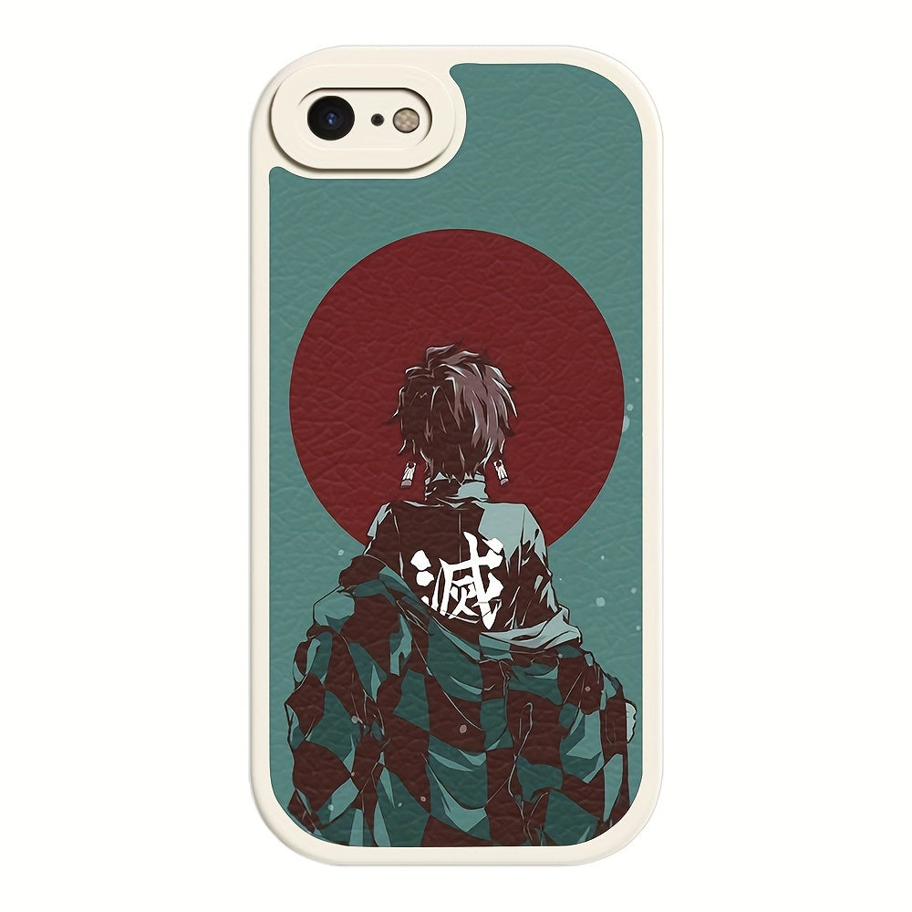 Stylish Icon Print Lambskin Phone Case - Basic Cases with Animation Design, Flexible TPU Rubber, Shockproof Protection, and Compatible with Multiple iPhone Models