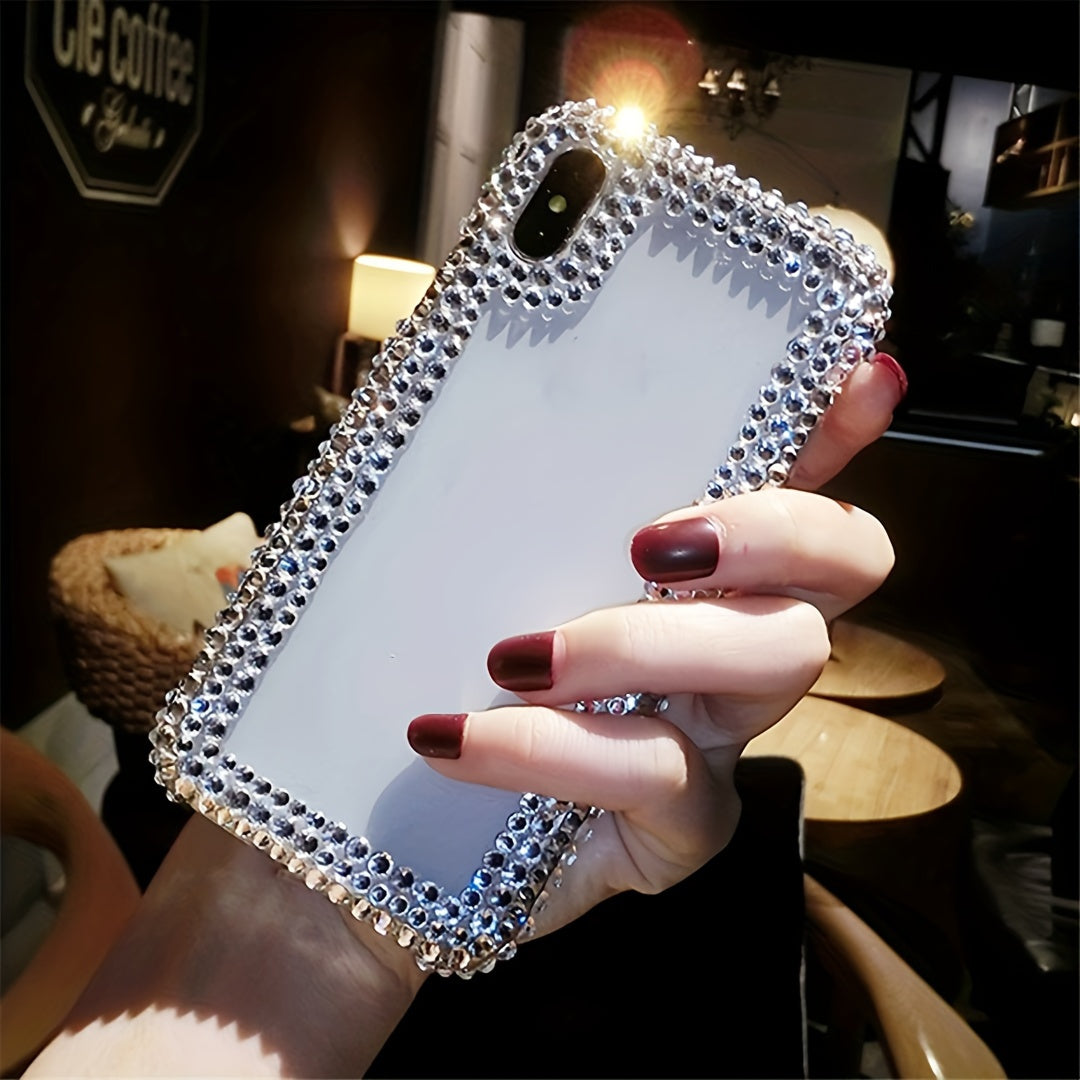 Phone Case - Fashionable Luxury Diamond-Encrusted Transparent Phone Case Suitable for Iphone 17 Pro Max/16 Plus/Xr/7G, Designed to Prevent Drops.