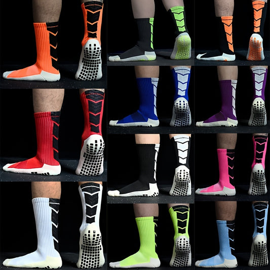 Non-slip Rubber Grip Cushion Soccer Sock | Fabric, All-season, Solid Color, Machine Washable, for Football, Basketball, Running, Hiking, Trekking, Yoga, Pilates - CT TAPESOCKS