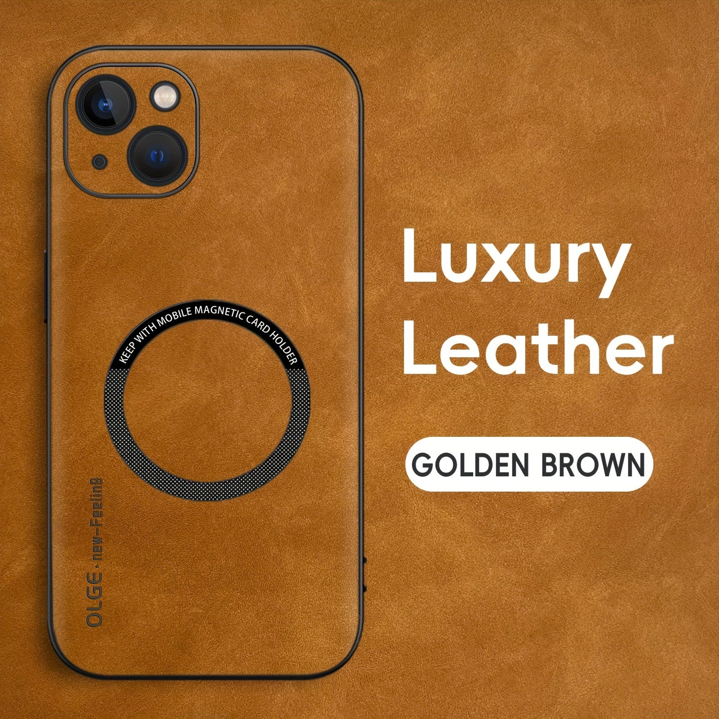 Yamba Artificial Leather Magnetic Phone Case Suitable For IPhone 15promax/15pro/15plus/15/14pro/13pro/13/12 Protective Case