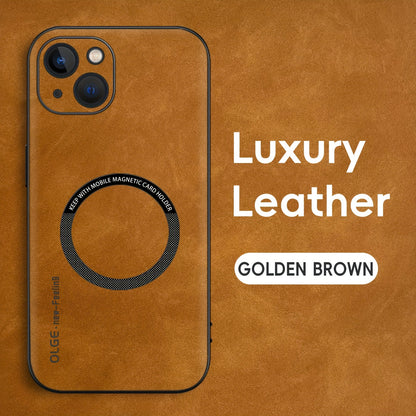 Yamba Artificial Leather Magnetic Phone Case Suitable For IPhone 15promax/15pro/15plus/15/14pro/13pro/13/12 Protective Case