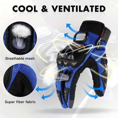 Suitable For Motorcycles, Road Bikes, Off-road Motorcycles, Spring, Summer, Autumn, And Winter Unisex Finger Touch Screen Gloves For Men And Women, Breathable Cycling Gloves, Motorcycle Gloves, Bicycle Gloves.