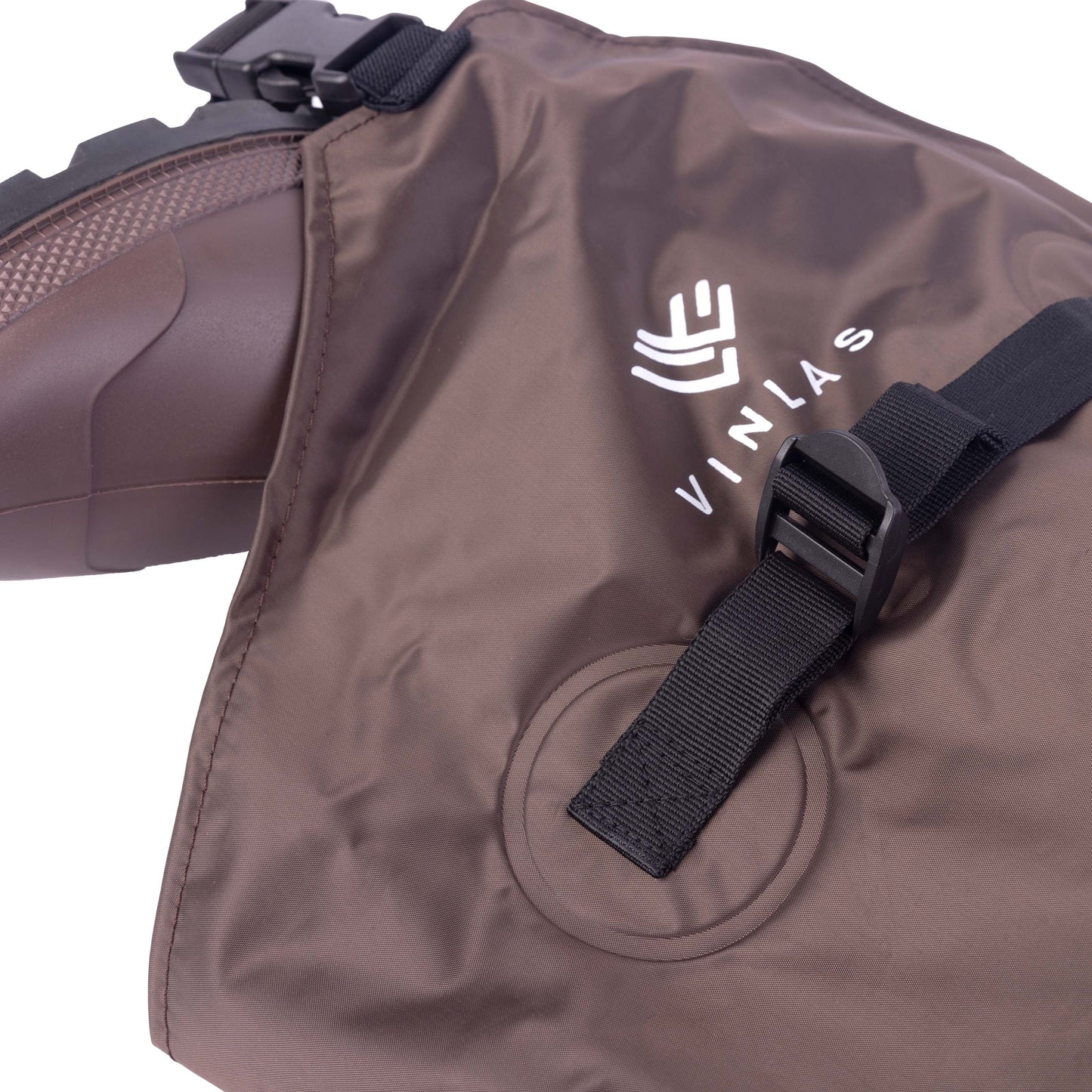 Waterproof Nylon PVC Coating Hip Wader - 1 Pair Brown Outdoor Pants for Farming/Fishing - Drying Hook and Waterproof Phone Case