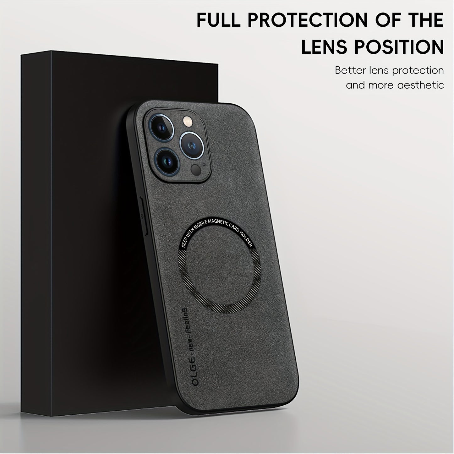 Yamba Artificial Leather Magnetic Phone Case Suitable For IPhone 15promax/15pro/15plus/15/14pro/13pro/13/12 Protective Case