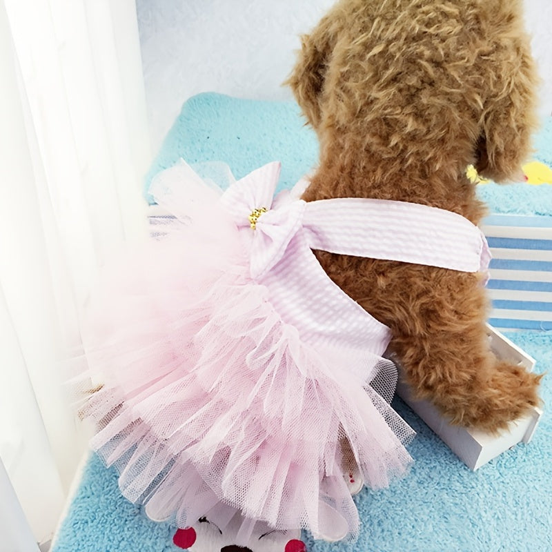 Cute Dog Dress with Mesh Design