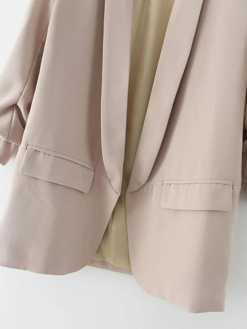 Women'S Solid Long Sleeve Shawl Collar Blazer, Elegant Formal Blazer for Work Office Business, Ladies 2024 Fall Clothes, Womenswear