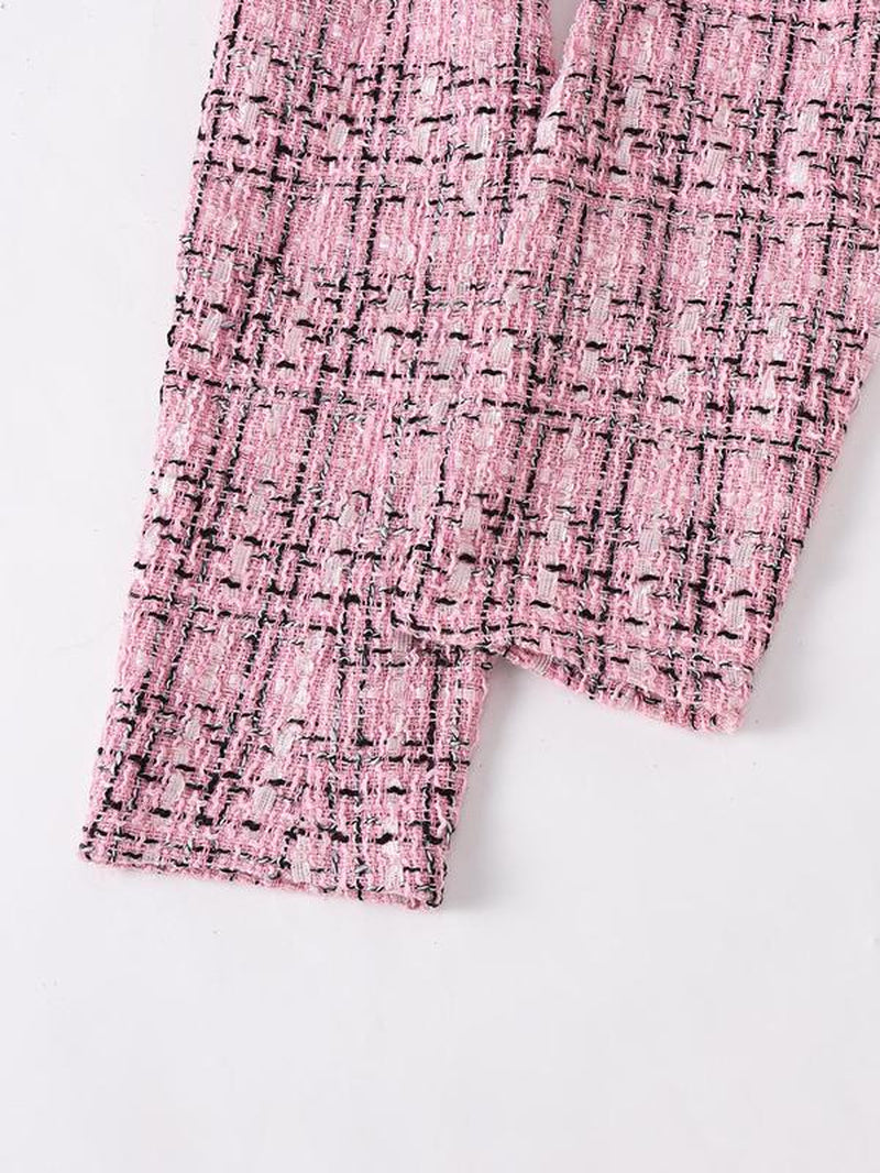 Women'S Plaid Print Button Front Blazer Dress, Elegant Long Sleeve Short Dress for Work Office Business, Ladies Fall & Winter Clothes, Dresses for Women