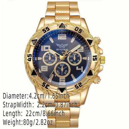 Golden Domineering Gentleman With A Touch Of Golden Business Style Electronic Quartz Watch