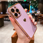 Shimmering Love Electroplated Phone Case - Premium Soft Shell with Four-corner Guard for IPhone 15/14 Pro Max/13/12/11/X/XS/XS Max/14plus/15plus/13mini/12mini